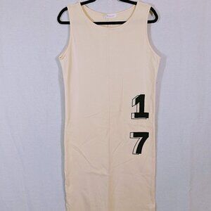 Sleeveless Stretch Cotton Casual Summer Dress Size L